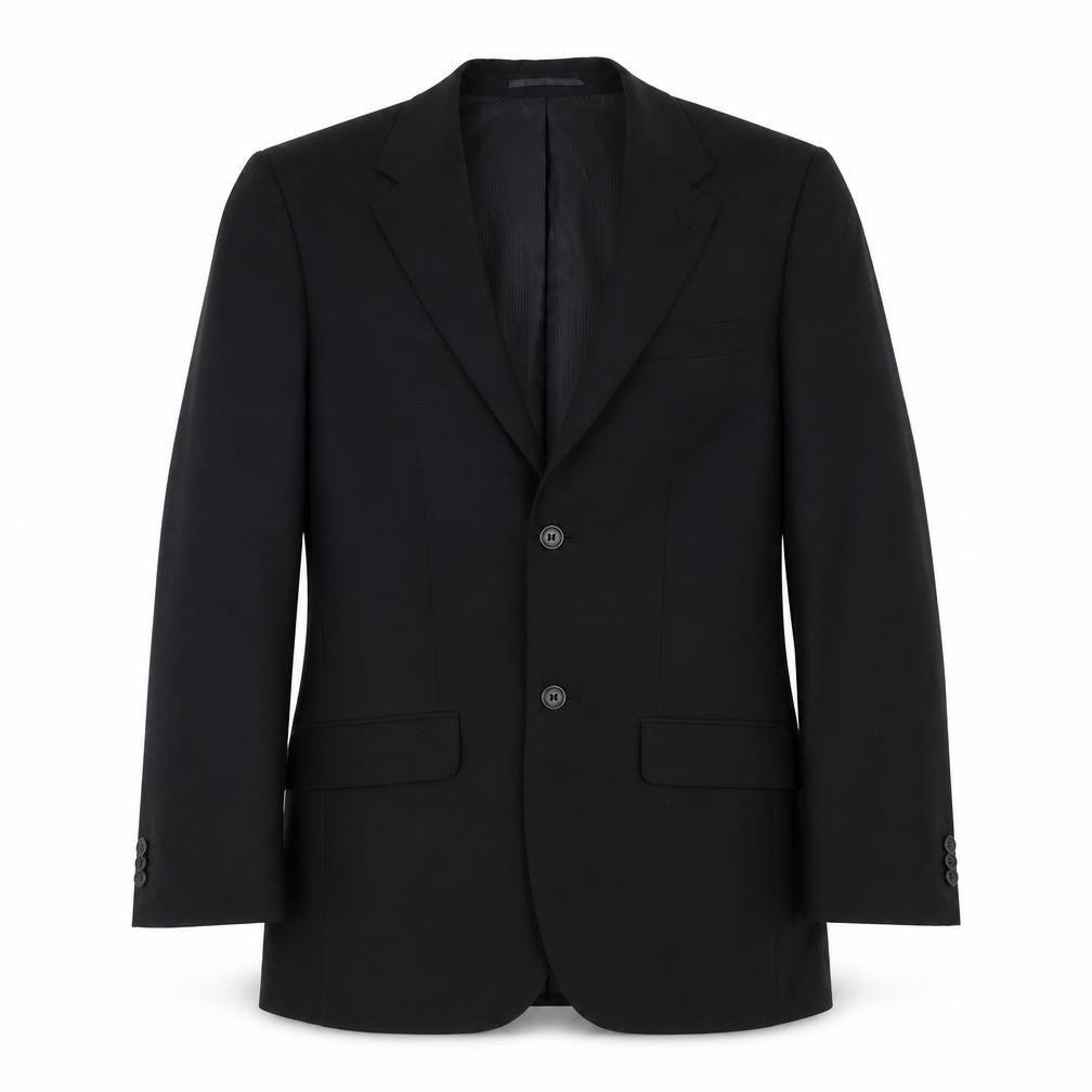 George Mens Black Polyester Jacket Suit Jacket Size 36