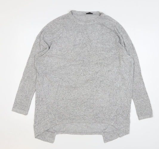 River Island Womens Grey Round Neck Polyester Pullover Jumper Size 10
