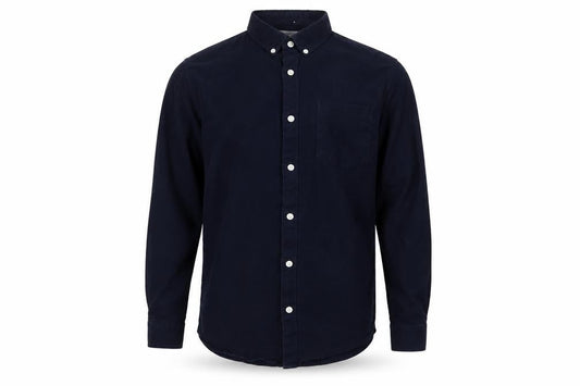 River Island Mens Blue Cotton Button-Up Size M Collared Button