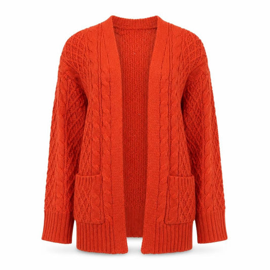 Next Womens Red V-Neck Acrylic Cardigan Jumper Size XS