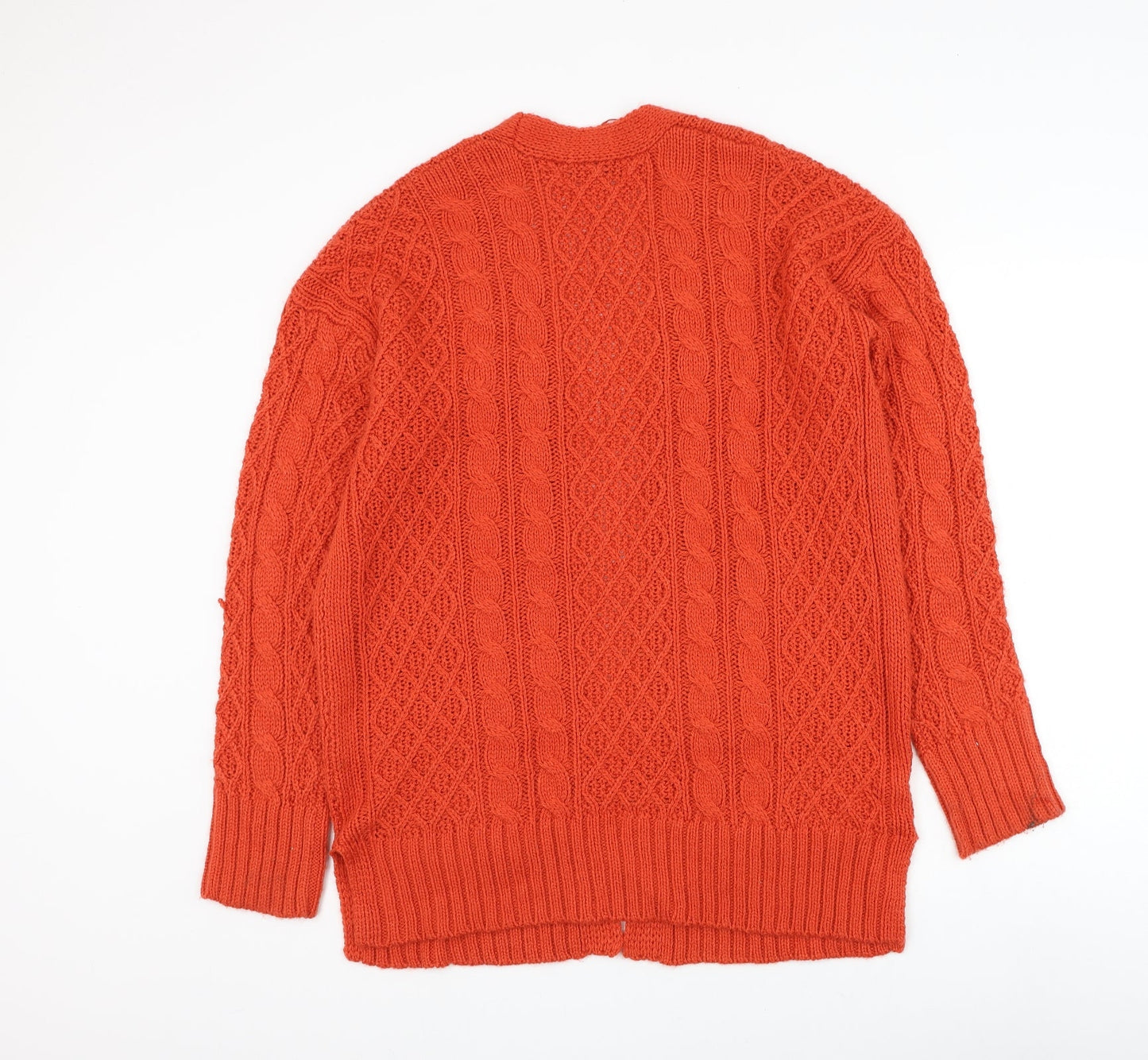 NEXT Womens Red V-Neck Acrylic Cardigan Jumper Size XS