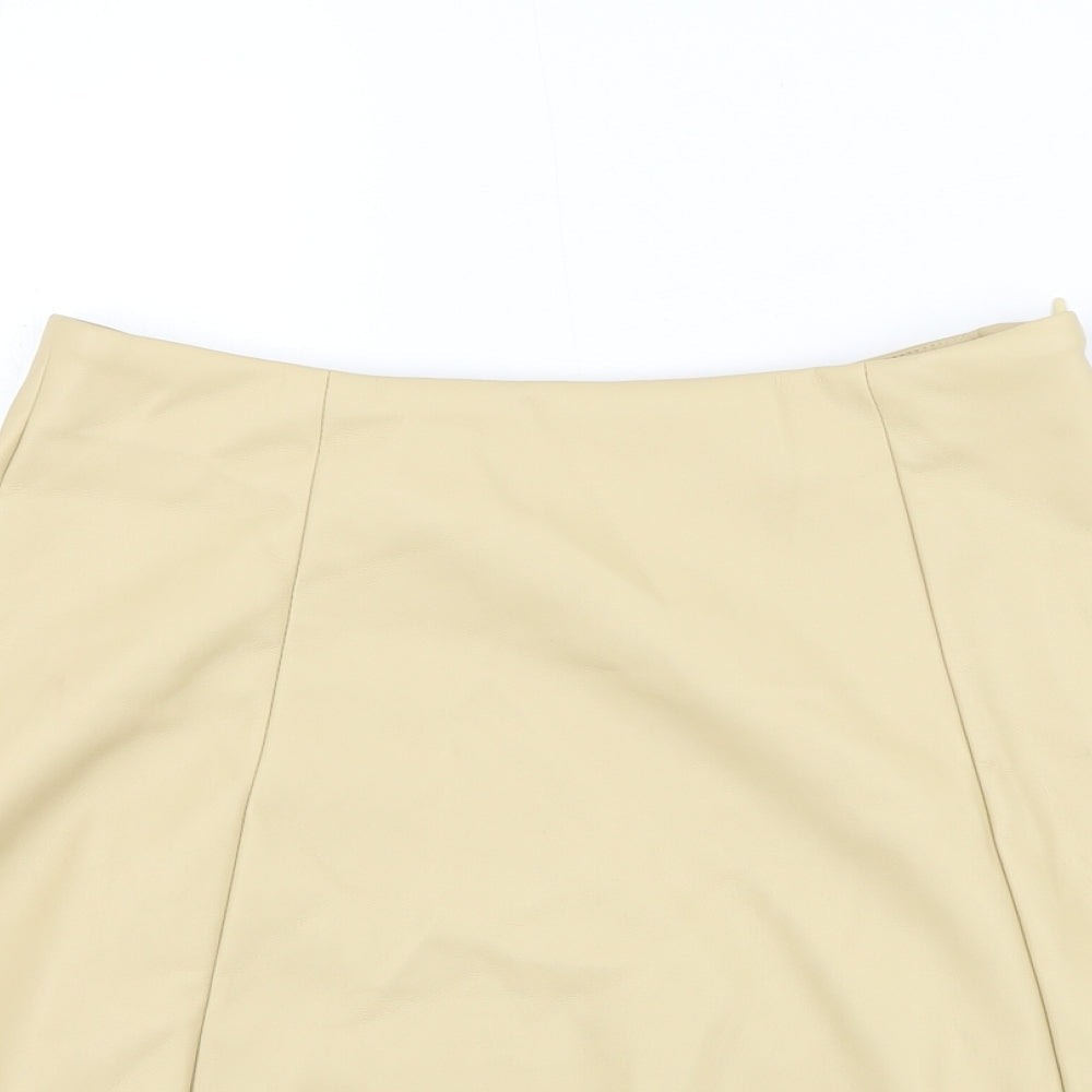 Primark Womens Brown Polyester Skater Skirt Size 28 in Zip