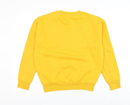 Preloved Primark Womens Yellow Cotton Pullover Sweatshirt Size 4 Pullover - Winnie The Pooh - Back