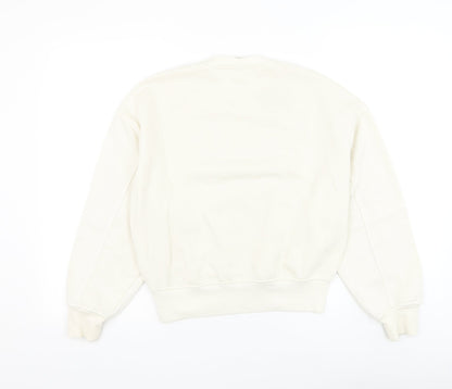 Preloved Primark Womens White Polyester Pullover Sweatshirt Size 6 Pullover - Winnie The Pooh - Back