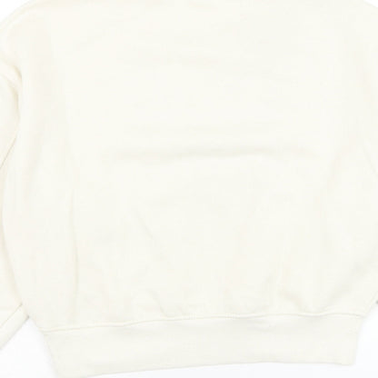 Preloved Primark Womens White Polyester Pullover Sweatshirt Size 6 Pullover - Winnie The Pooh - Label