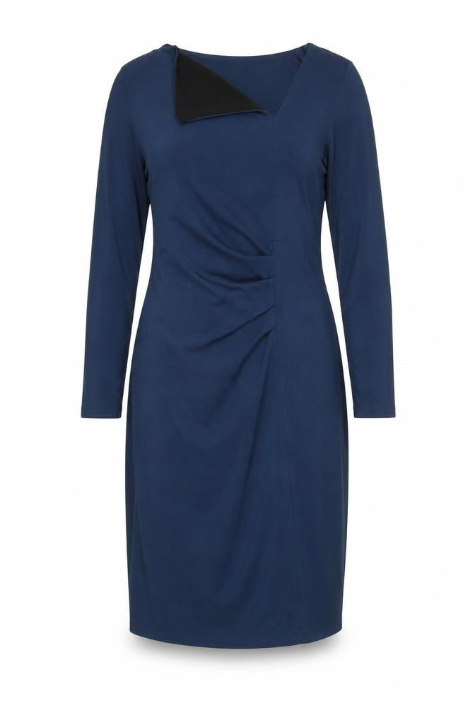 Casting Womens Blue Polyester A-Line Size 10 V-Neck