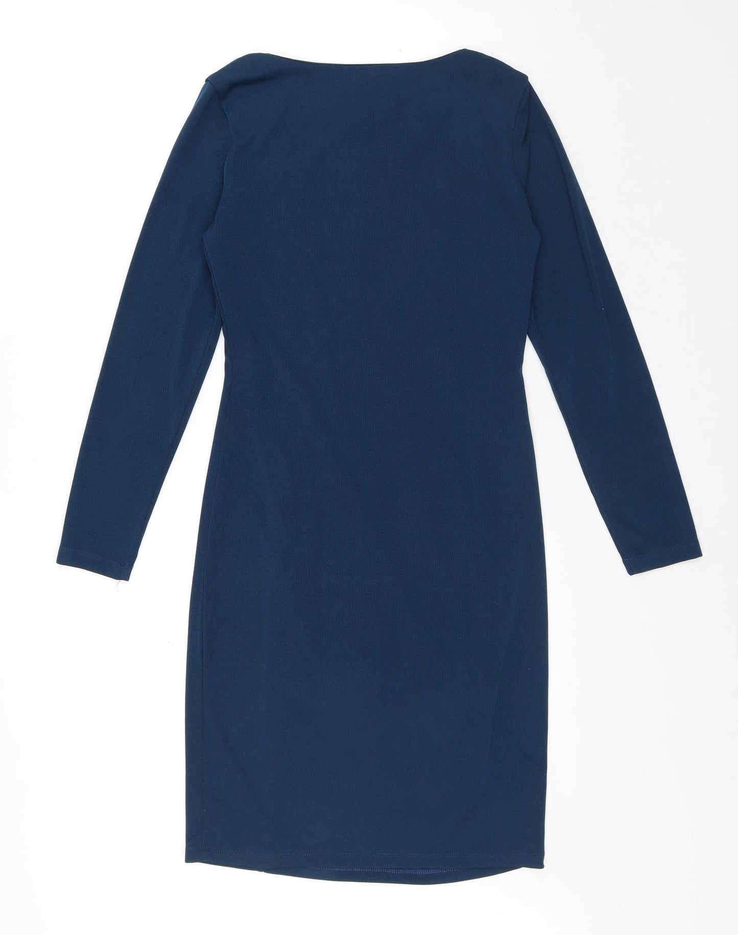 Casting Womens Blue Polyester A-Line Size 10 V-Neck
