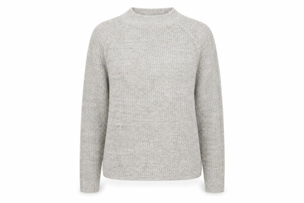 H&M Womens Beige Round Neck Acrylic Pullover Jumper Size S