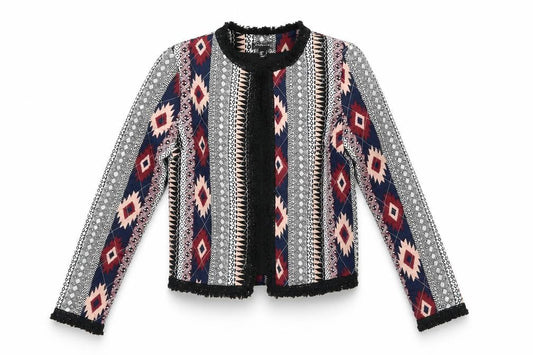 Atmosphere Womens Multicoloured Geometric Jacket Size 8