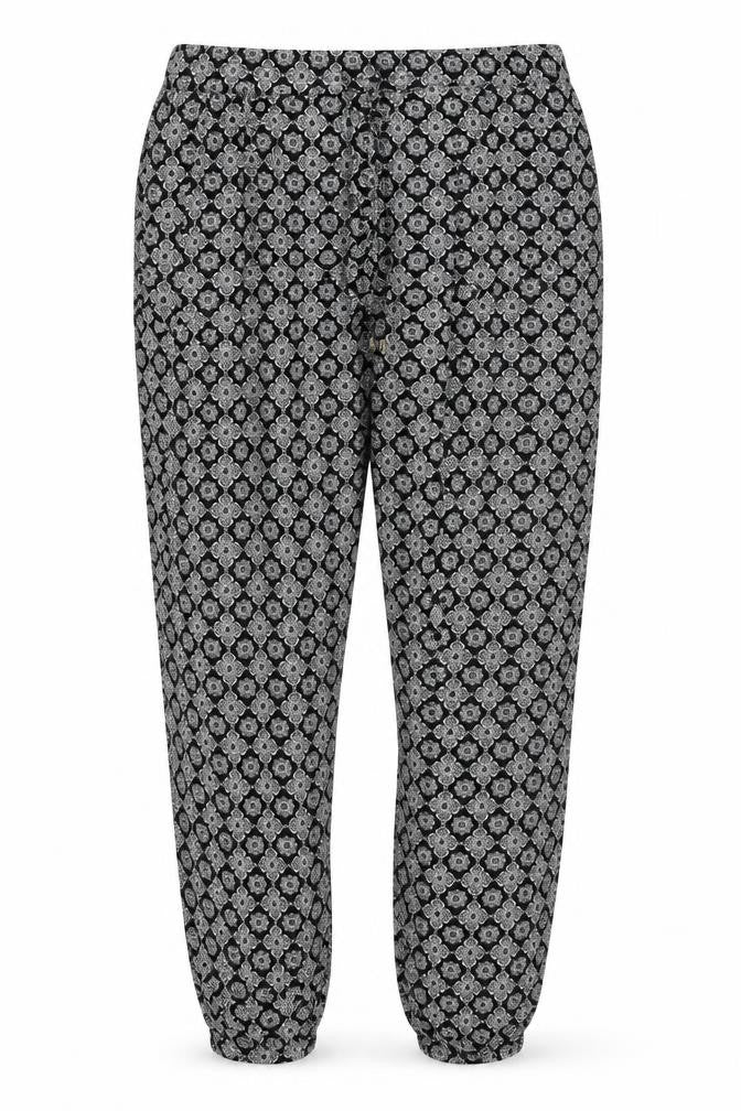 BAF Womens Multicoloured Geometric Viscose Trousers Size 10 L27 in Regular