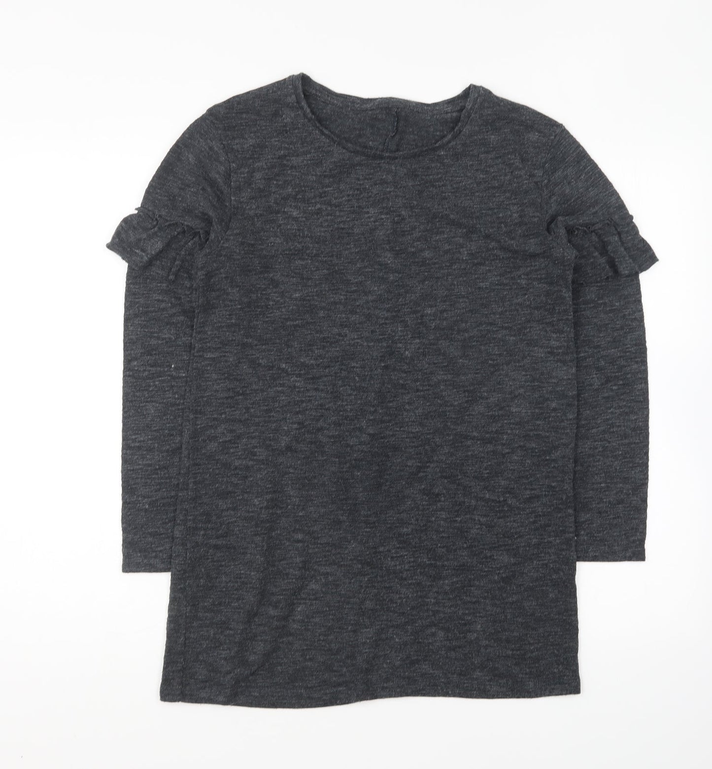 Matalan Womens Grey Round Neck Polyester Pullover Jumper Size 10