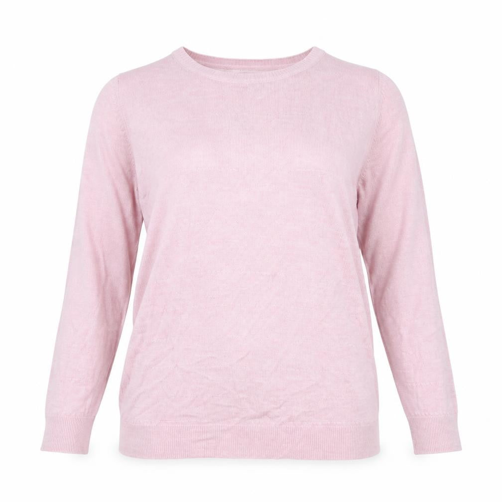 Marks & Spencer Womens Pink Round Neck Acrylic Pullover Jumper Size 14