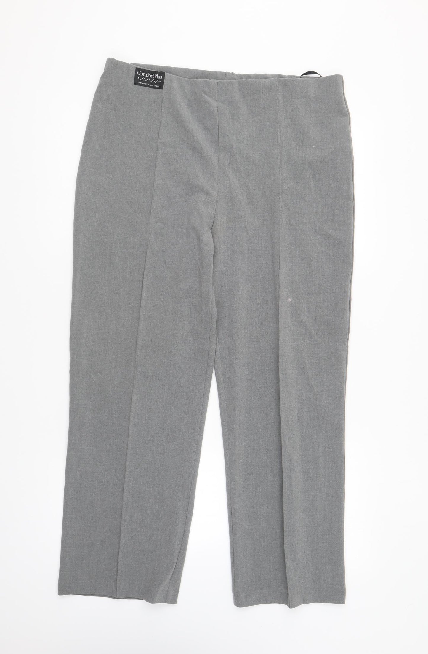 Epilogue Womens Grey Polyester Trousers Size 14 L25 in Regular