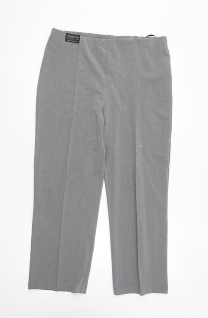 Epilogue Womens Grey Polyester Trousers Size 14 L25 in Regular