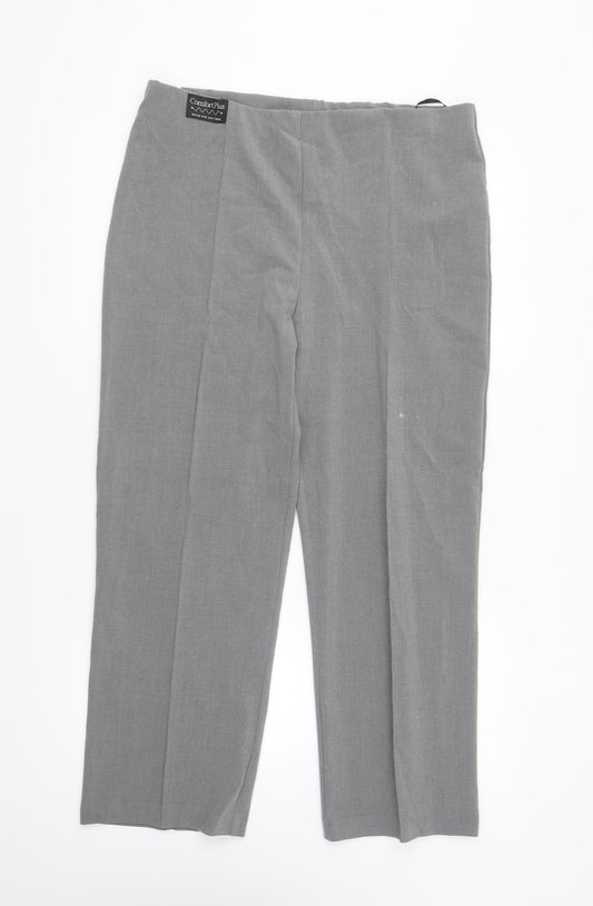 Epilogue Womens Grey Polyester Trousers Size 14 L25 in Regular