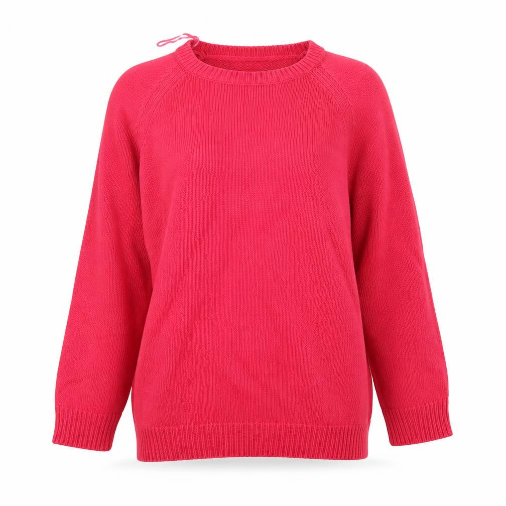 NEXT Womens Pink V-Neck Cotton Pullover Jumper Size L