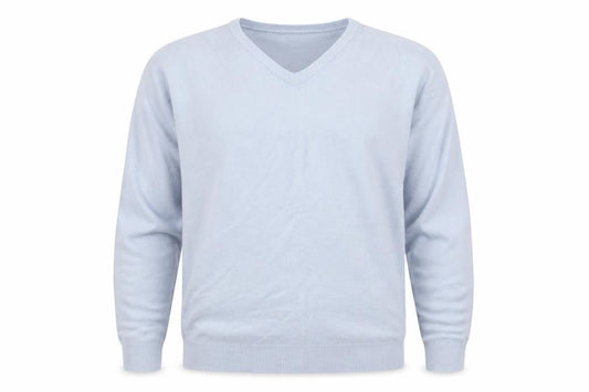 Marks & Spencer Mens Blue V-Neck Acrylic Pullover Jumper Size L