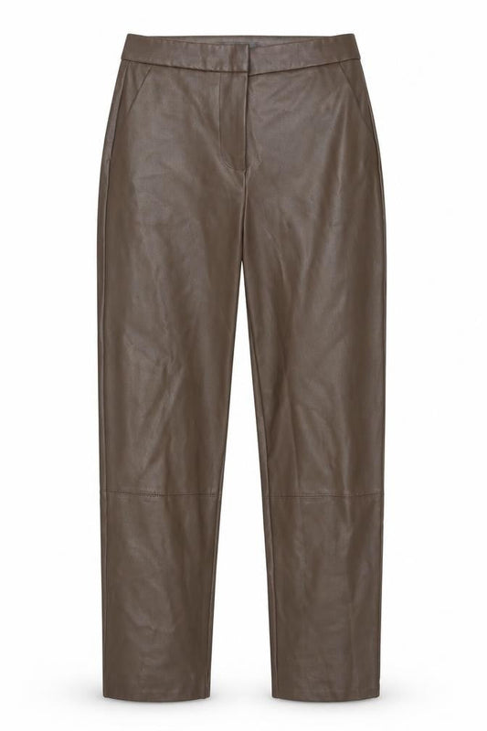 Primark Womens Brown Polyester Trousers Size 8 L25 in Regular Button
