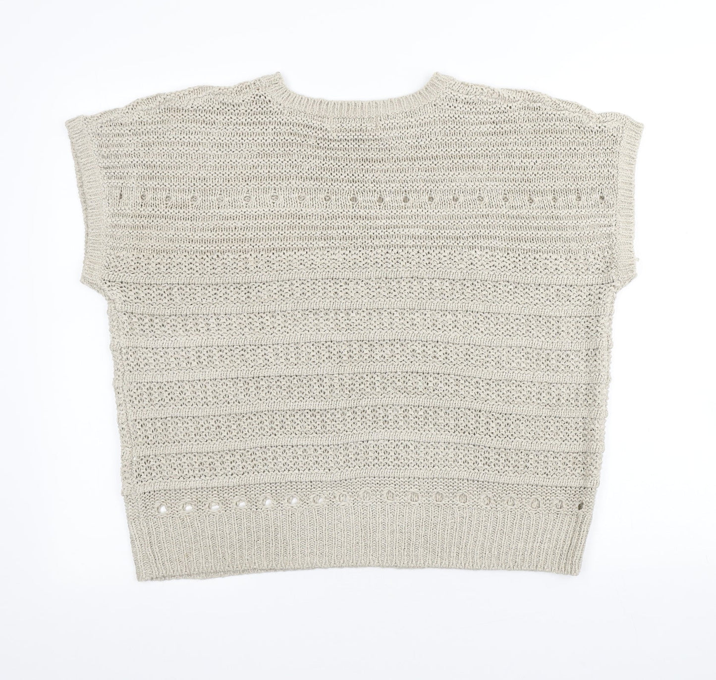 Wallis Womens Beige Crew Neck Polyester Pullover Jumper Size M