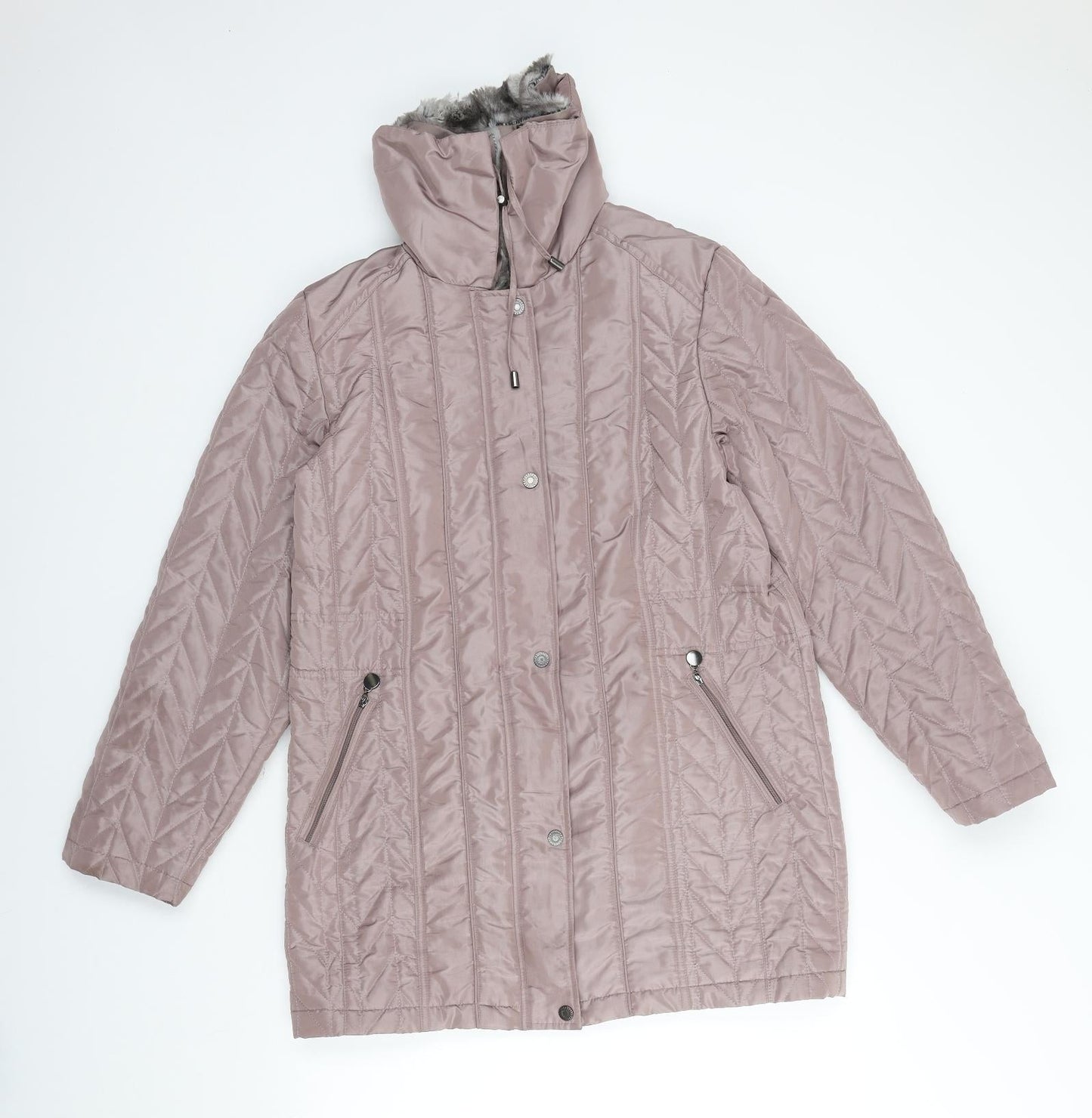 Klass Womens Pink Parka Coat Size S