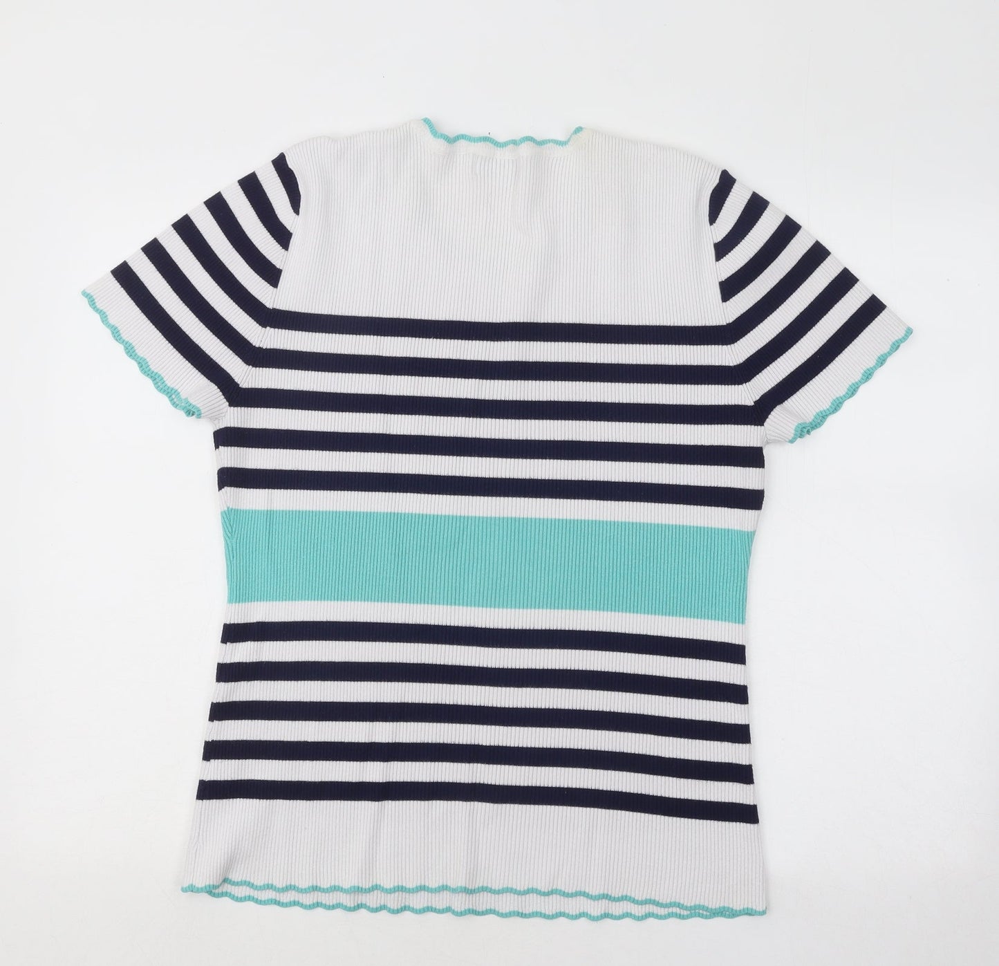 Gerard Womens Multicoloured Round Neck Striped Viscose Pullover Jumper Size L