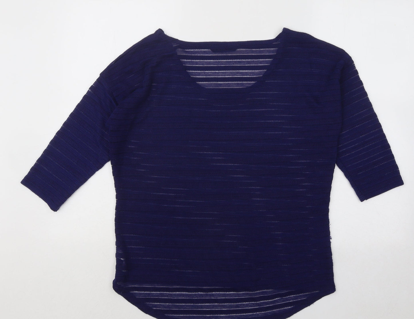 Dunnes Stores Womens Blue Round Neck Polyester Pullover Jumper Size M