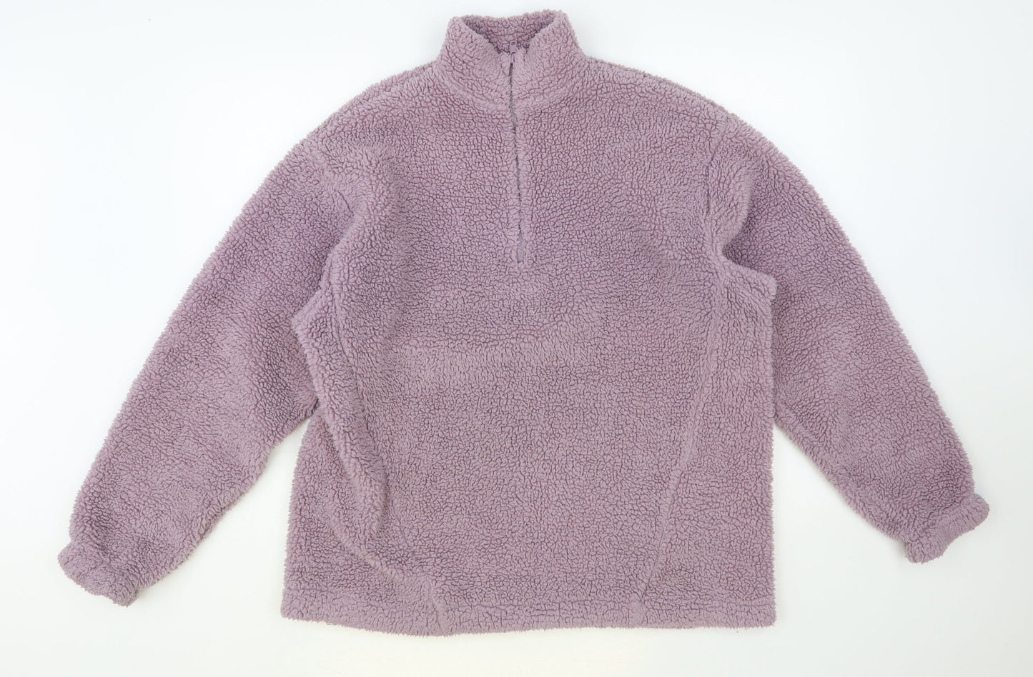 ASOS Womens Purple Polyester Pullover Sweatshirt Size XS Zip