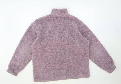 ASOS Womens Purple Polyester Pullover Sweatshirt Size XS Zip