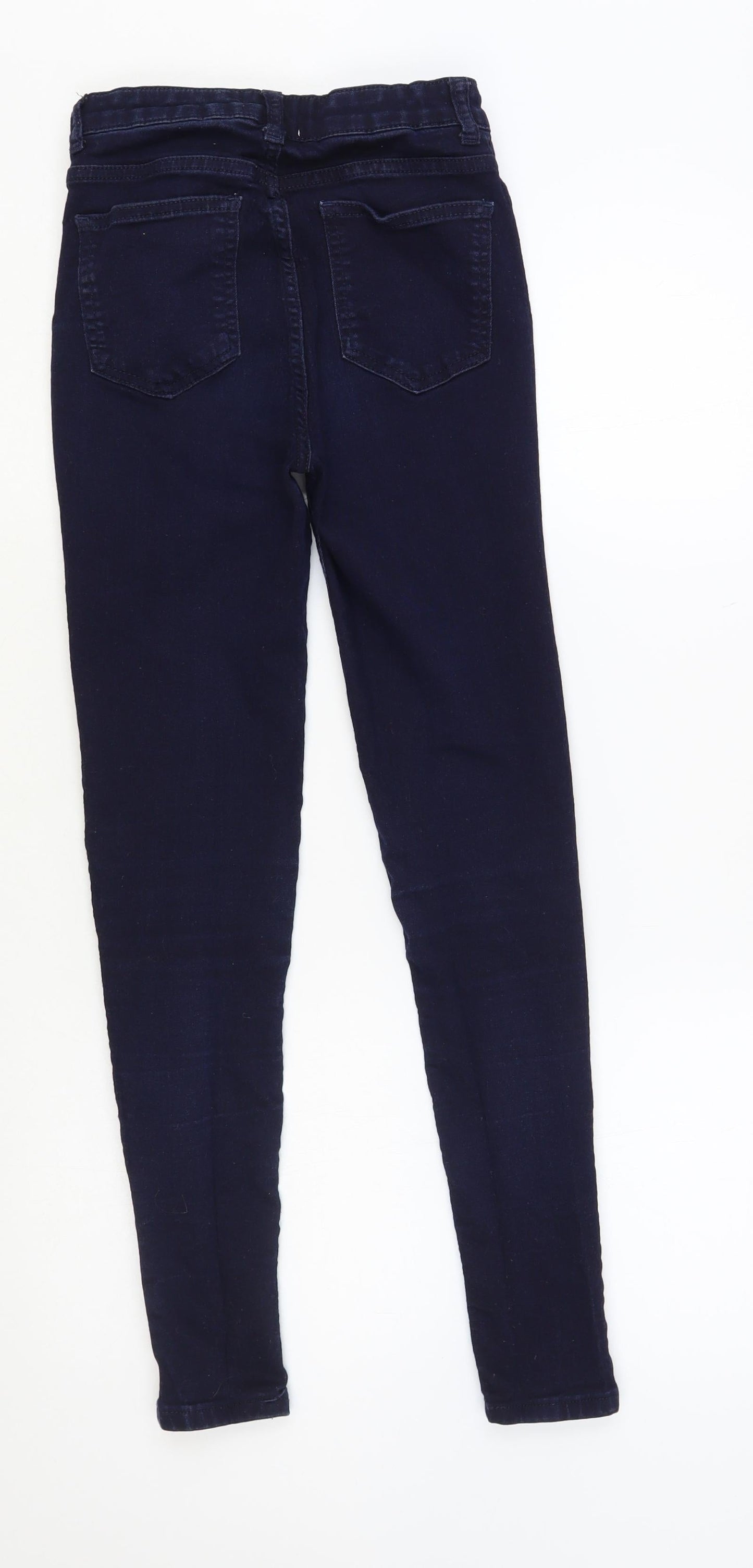 Savida Womens Blue Cotton Skinny Jeans Size 8 L27 in Regular Button
