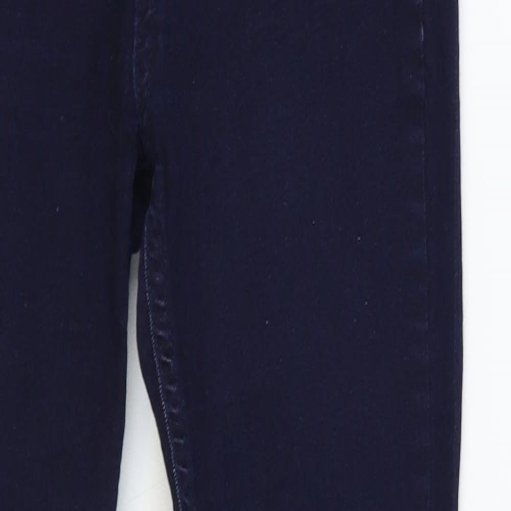 Savida Womens Blue Cotton Skinny Jeans Size 8 L27 in Regular Button