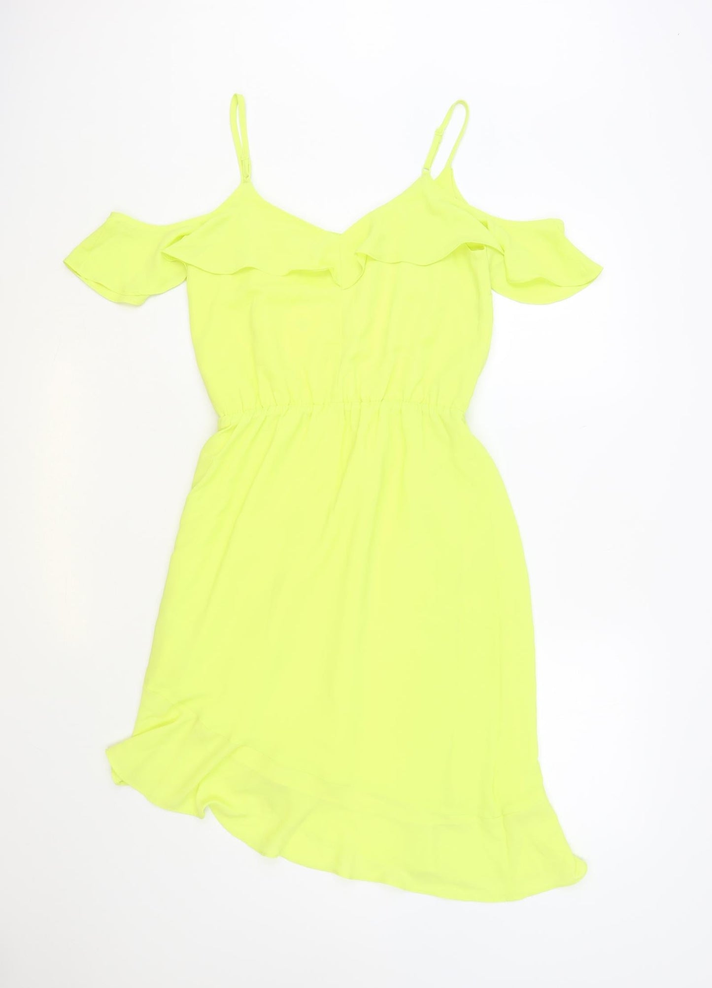 Oasis Womens Green Polyester A-Line Size 8 V-Neck Pullover
