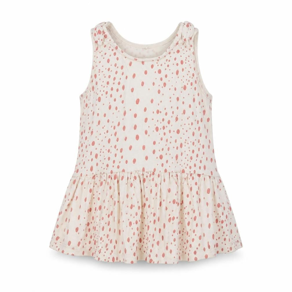George Girls White Spotted Cotton Basic Tank Size 4-5 Years Round Neck Pullover