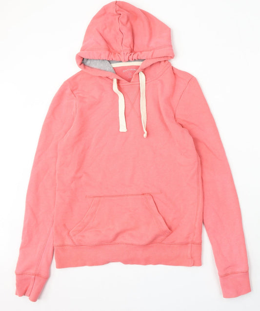Dunnes Stores Womens Pink Cotton Pullover Hoodie Size 8 Drawstring