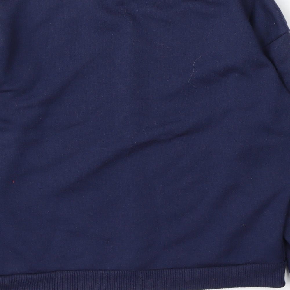 Dunnes Girls Blue Cotton Pullover Sweatshirt Size 12 Years - Girl Squad
