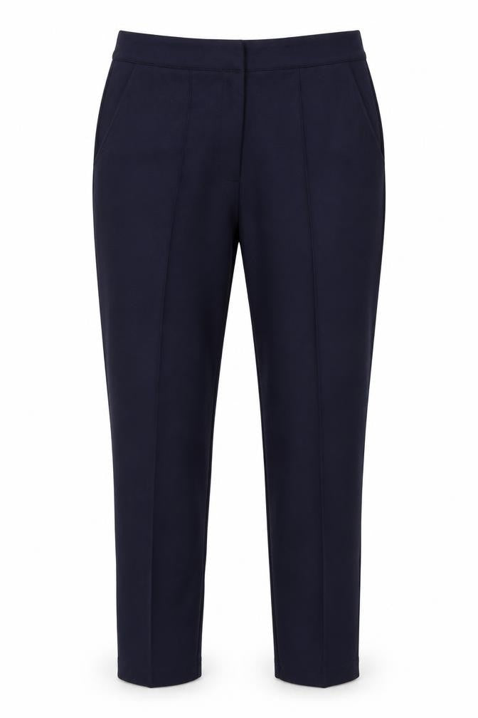 Warehouse Womens Blue Polyester Trousers Size 12 L29 in Regular Hook & Eye