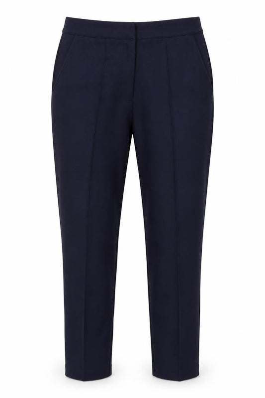 Warehouse Womens Blue Polyester Trousers Size 12 L29 in Regular Hook & Eye