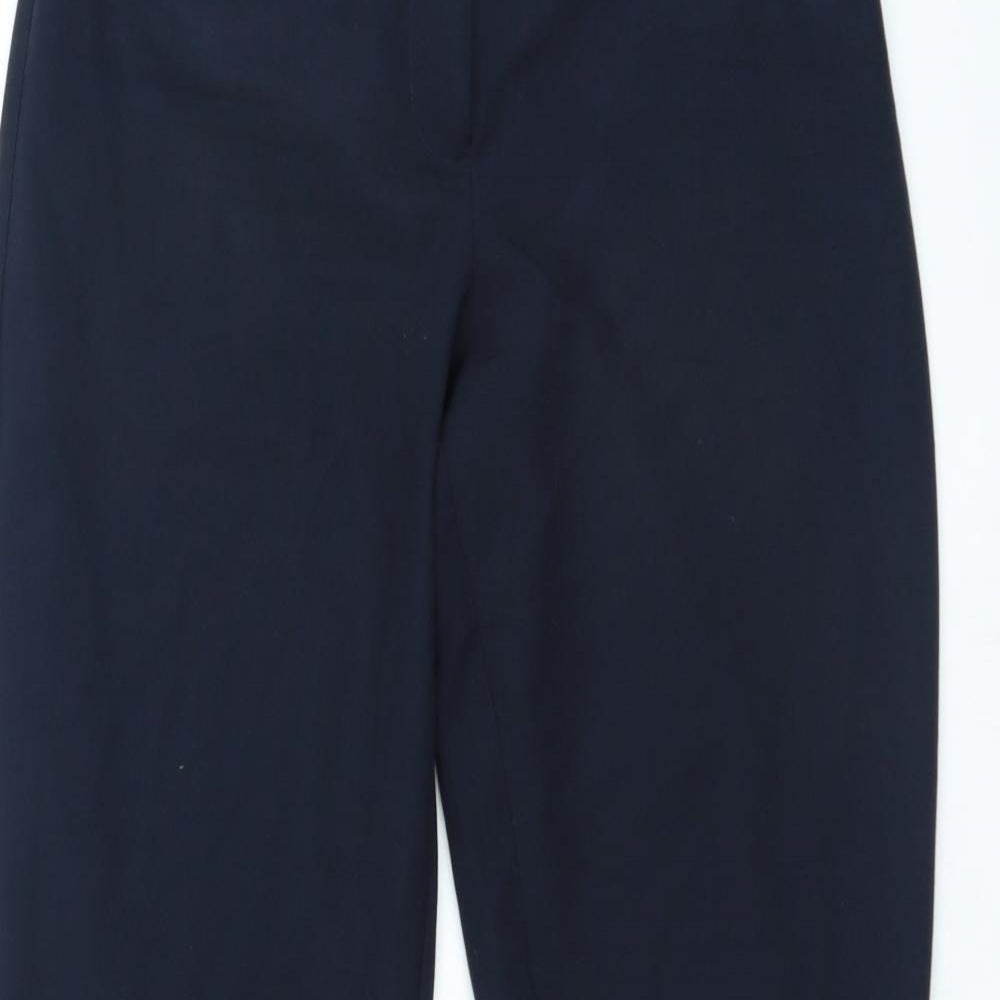Dunnes Stores Womens Blue Polyester Trousers Size 8 L25 in Regular Zip