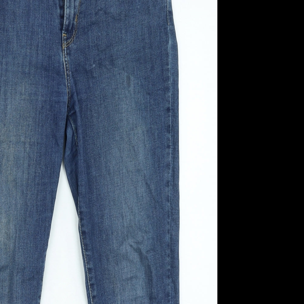 Waterless Womens Blue Cotton Straight Jeans Size 30 in L26 in Regular Zip