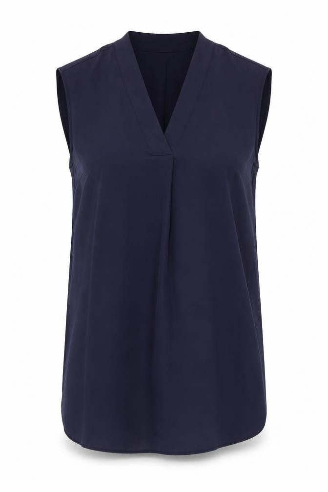 H&M Womens Blue Polyester Shift Size 10 V-Neck Pullover