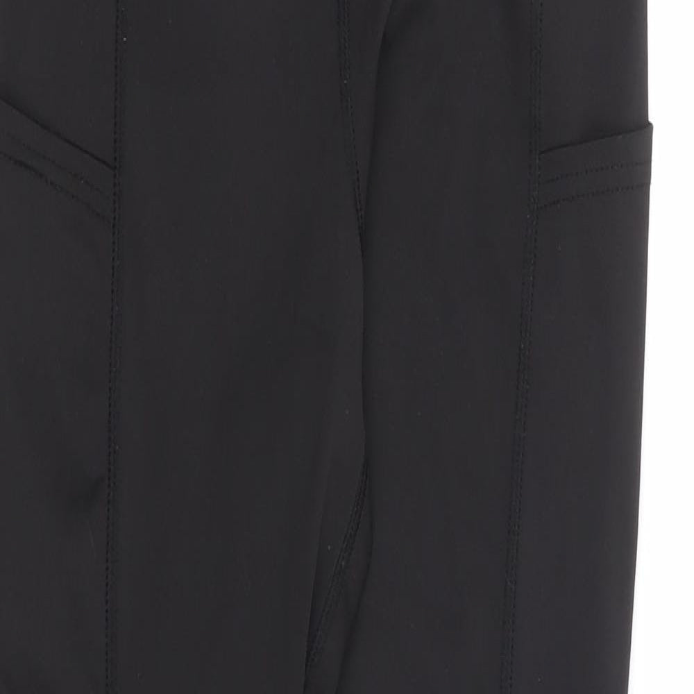 SheIn Womens Black Polyester Capri Leggings Size S L24 in Regular Pullover