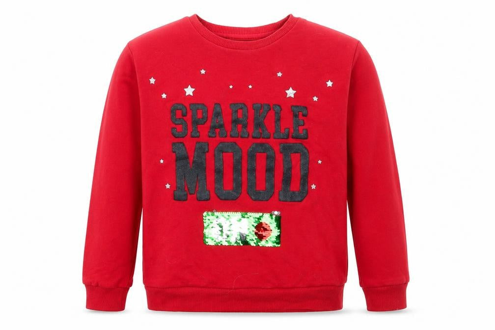 Dunnes Stores Boys Red Cotton Pullover Hoodie Size 9 Years Pullover - Sparkle Mood, Christmas
