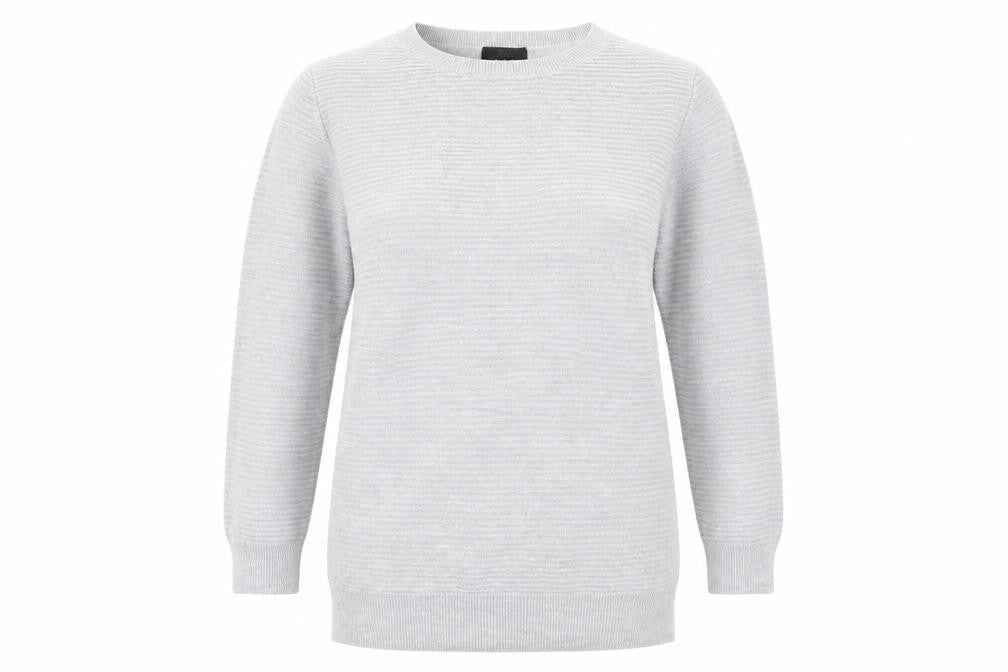F&F Womens Grey Round Neck Viscose Pullover Jumper Size 10