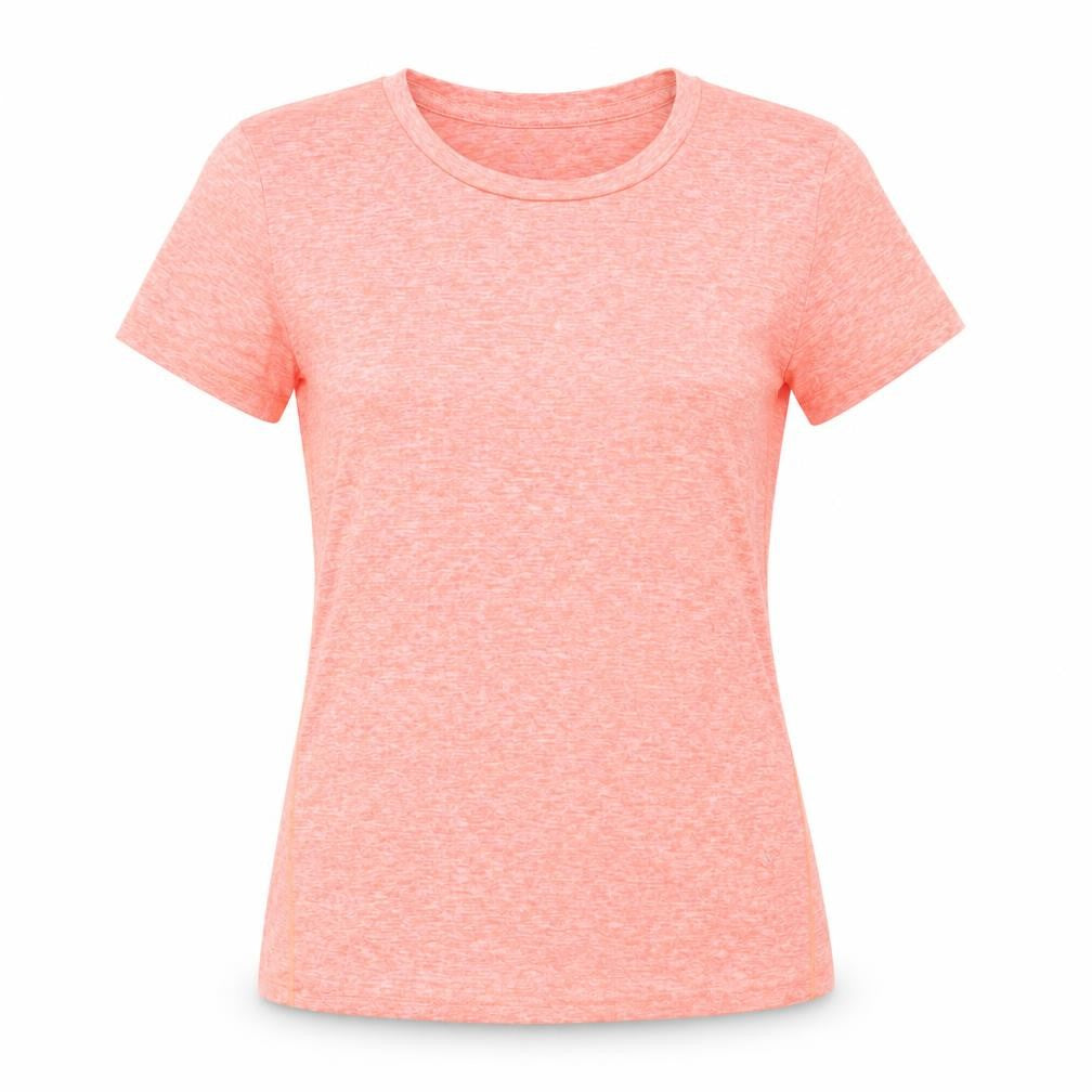 Icyzone Womens Orange Polyester Basic T-Shirt Size XS Round Neck Pullover