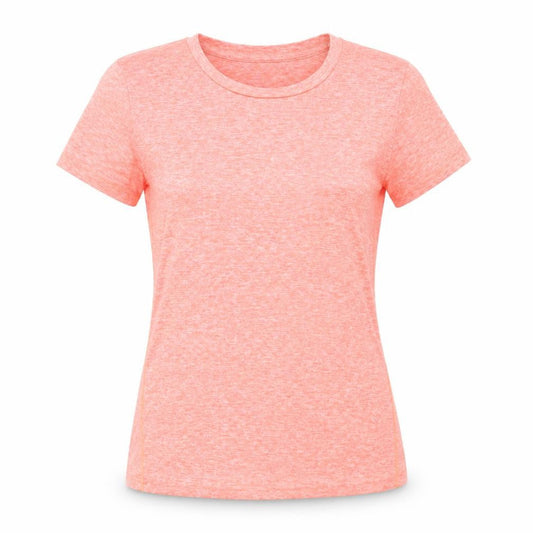 Icyzone Womens Orange Polyester Basic T-Shirt Size XS Round Neck Pullover