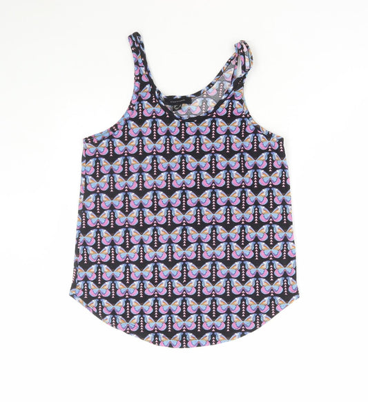 Atmosphere Womens Multicoloured Geometric Polyester Basic Tank Size 8 Round Neck