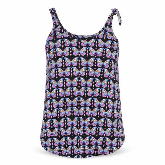 Atmosphere Womens Multicoloured Geometric Polyester Basic Tank Size 8 Round Neck