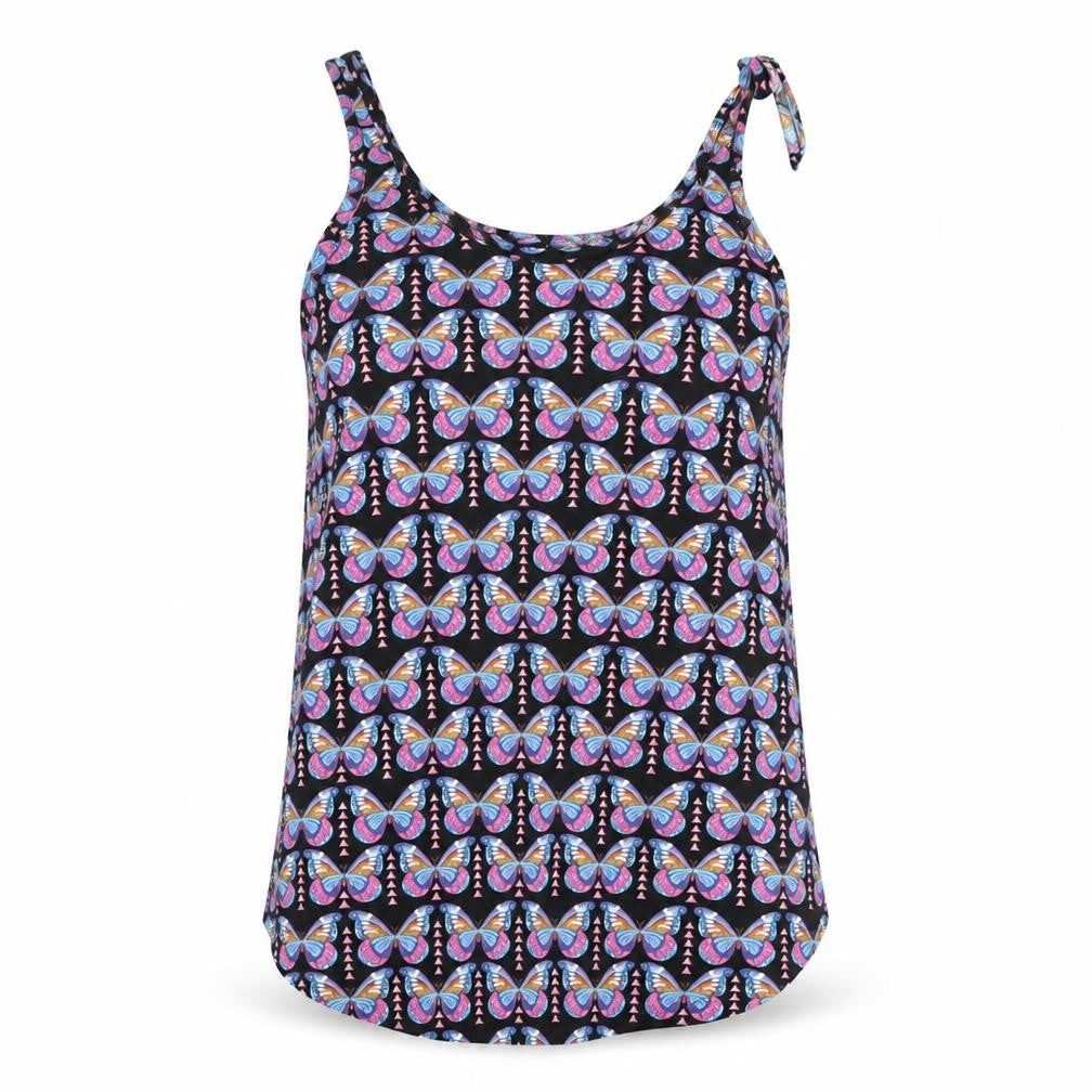 Atmosphere Womens Multicoloured Geometric Polyester Basic Tank Size 8 Round Neck