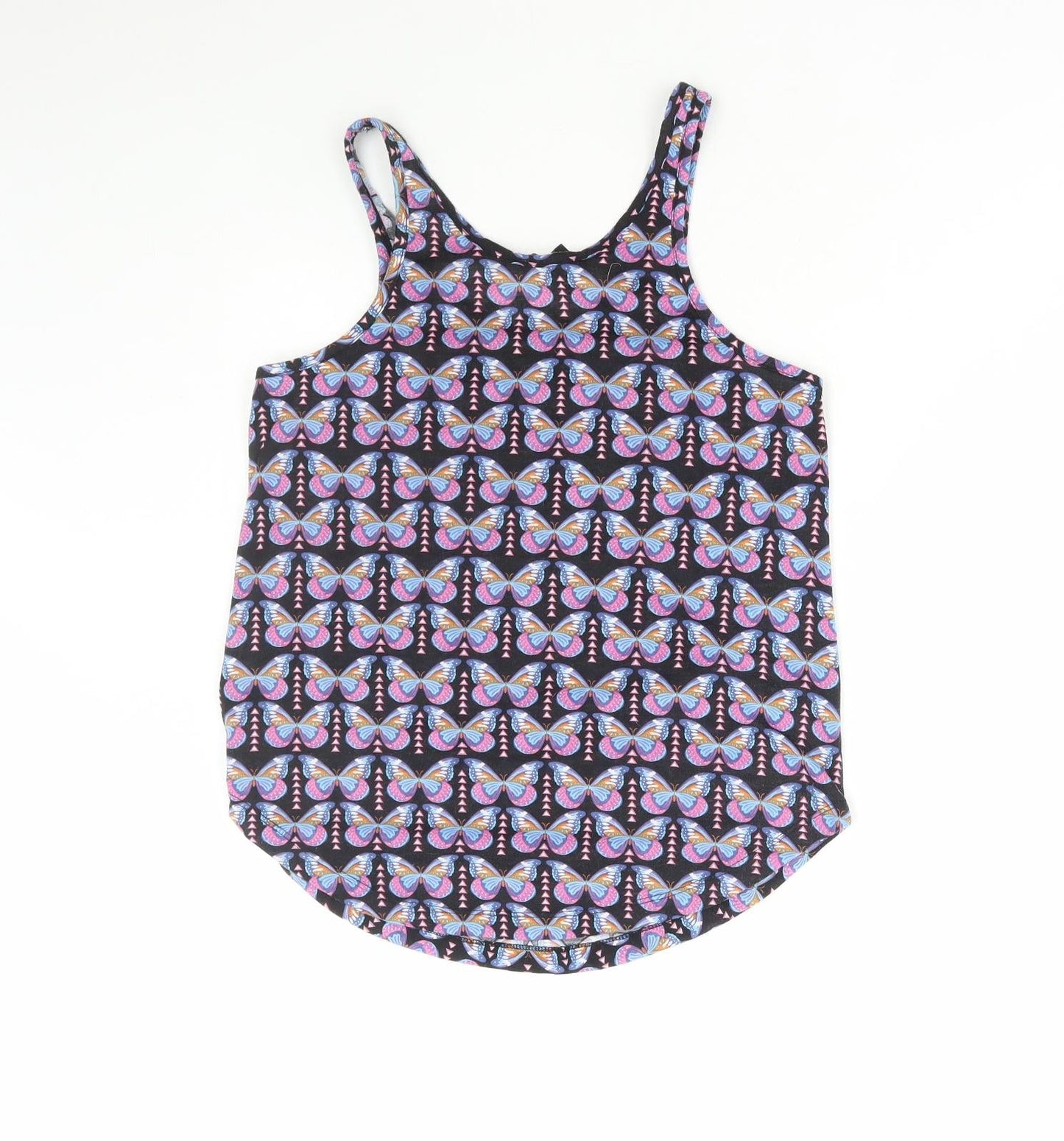 Atmosphere Womens Multicoloured Geometric Polyester Basic Tank Size 8 Round Neck