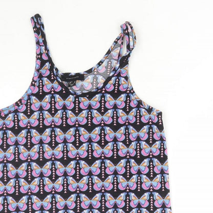 Atmosphere Womens Multicoloured Geometric Polyester Basic Tank Size 8 Round Neck