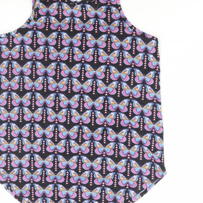 Atmosphere Womens Multicoloured Geometric Polyester Basic Tank Size 8 Round Neck